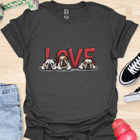 Love is a four legged word - V1 - Cute Dogs T-Shirt